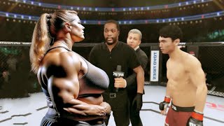 UFC4: 이 강한 여성 복싱 챔피언은 너무 폭력적이었습니다. 그녀는 거의 100개의 펀치를 연속으로최두호를 쳤고최두호는 그 자리에서 심각한 부상을 입었습니다.