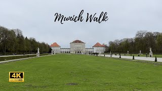 Munich Walk  Nymphenburg to Westfriedhof On a cloudy day   4K 60fps