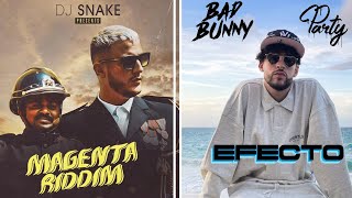 Bad Bunny - Efecto & Party Vs DJ Snake - Magenta Riddim (Hot Since 96 Mashup) #2022