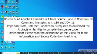 How to build Apache Cassandra 4.1 from Source Code in Windows 10 Command line using Ant 1.10, JDK 11