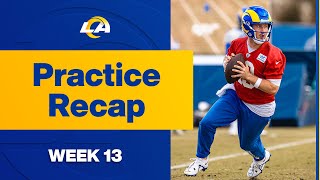 “Ready For That Game On Sunday” | Rams Practice Recap: Week 13 vs. Seahawks