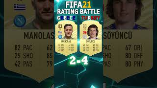 FIFA NATIONAL TEAMS RATING BATTLE: GREECE VS TURKEY #fifa #fc26 #fifa17