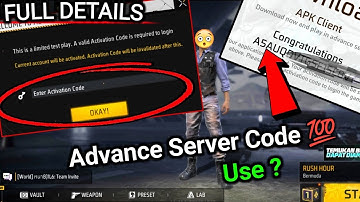 Advance Server login kaise kare ? Advance server mein code kaise dale | login kaise kare advance ?