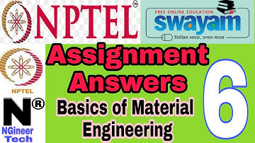 Basics of Material Engineering || week 6 assignment 6 answers || Nptel