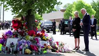 Joe Biden pays respects to Buffalo shooting victims