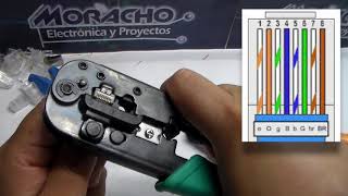 Como Hacer Cable De Red  Ponchar Cable UTP/Terminales RJ45