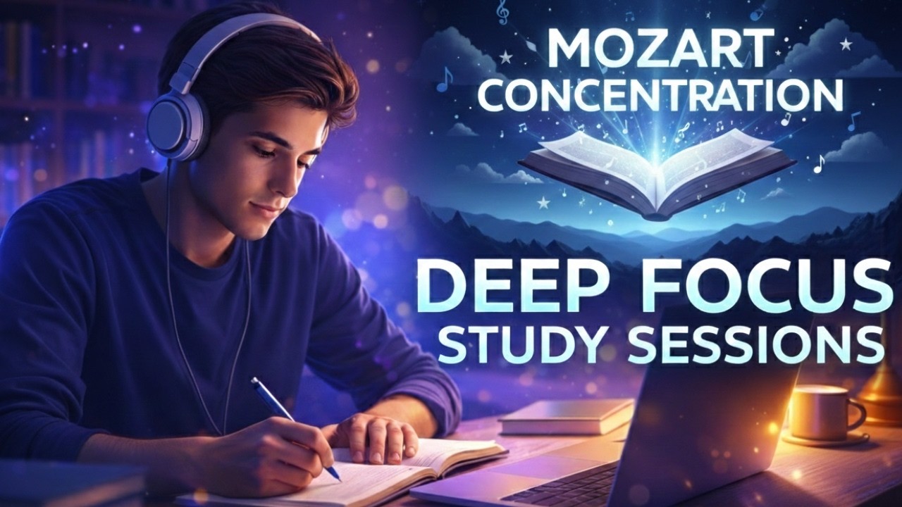 Music for Study Focus | Sure Music for Work, Homework Music! Mozart Concentration!