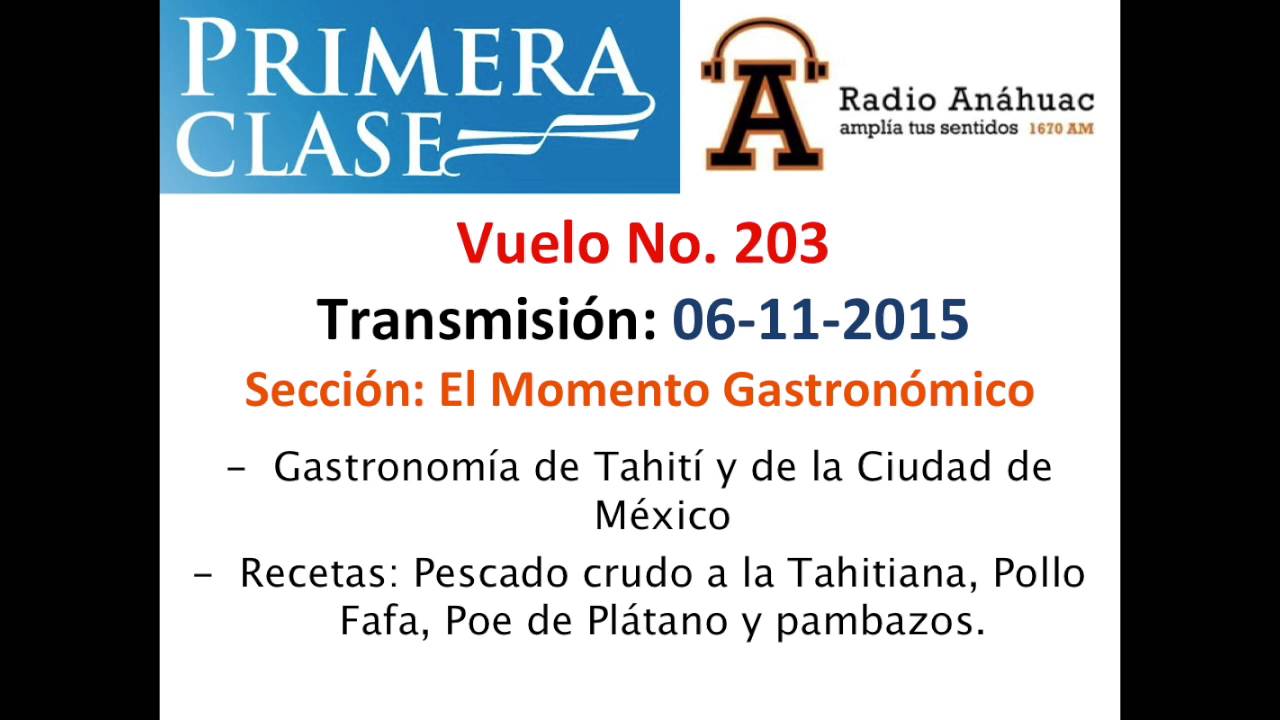 Vuelo 203 - El Momento Gastronómico