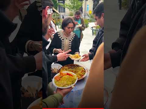 Moroccan Woman Serves Street Couscous Tea In France 