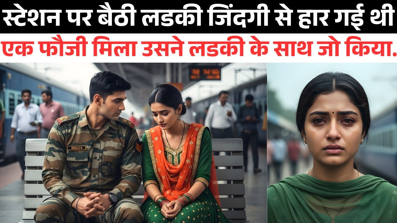 स्टेशन पर बैठी लडकी जिंदगी से हार गई थी फिर एक फौजी मिला उसने लडकी के साथ जो किया | Emotional Story
