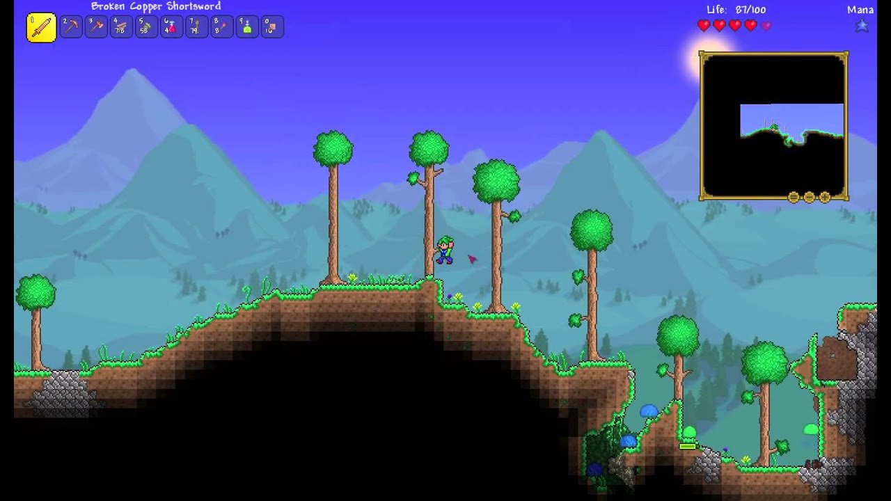 Lumberjackineer! Terraria Survival Episode 1 YouTube