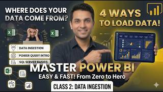 Power BI Full Course in Hindi | Complete Data Ingestion &amp; Power Query Guide | Class 2