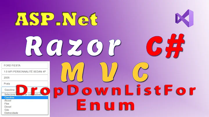 ASP.Net  (14), DropDownList e Enum . Razor C# MVC. Visual Studio vídeo 14