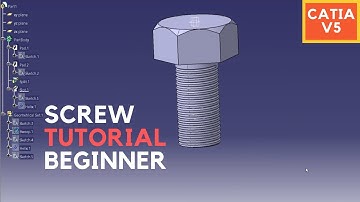 CATIA V5 SCREW | TUTORIAL BEGINNER | Part design & Shape design