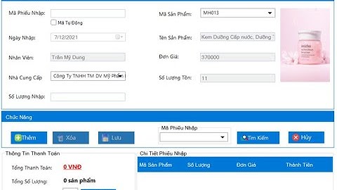 Mô hình 3 Lớp Code phần mềm quản lý shop bán hàng Mỹ Phẩm C#  Full báo cáo (Lập trình .NET)