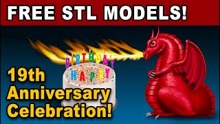 Celebrate our 19th Anniversary with FREE models! @Tombof3DPrintedHorrors