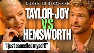 Chris Hemsworth Anya Taylor-Joy Argue Over The Internets Biggest Debates Agree To Disagree