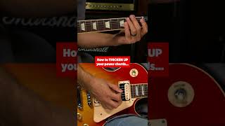 Want an EASY way to THICKEN up your power chords? 🤘 Try this! #guitar #guitarlessons