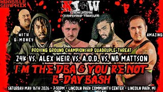 Full Match: ALEX WEIR vs. A.O.D. vs. AMAZING N8 vs. 24K (XICW Proving Ground Championship - 5/16/26)