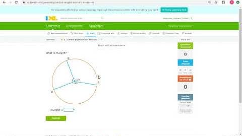 IXL U2: Central Angles and Arc Measures (Geometry)