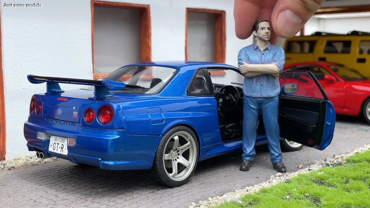 1:18 Nissan Skyline GT-R R34 1999, Bayside blue - Solido [Unboxing]