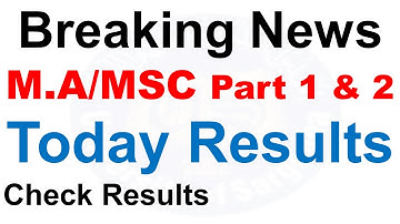 Breaking News Ma Msc Part 1 & 2 Today Results Announced Check Results Sargodha University ma msc uos