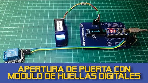 Apertura de puerta con módulo de huellas digitales