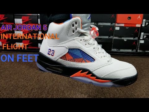 jordan 5 international flight on feet