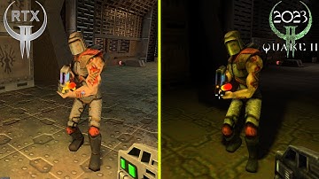 Quake 2 RTX 2019 vs 2023 Remastered  PC 4K ULTRA RTX 4080 Graphics Comparison | ULTRAWIDE 16:9