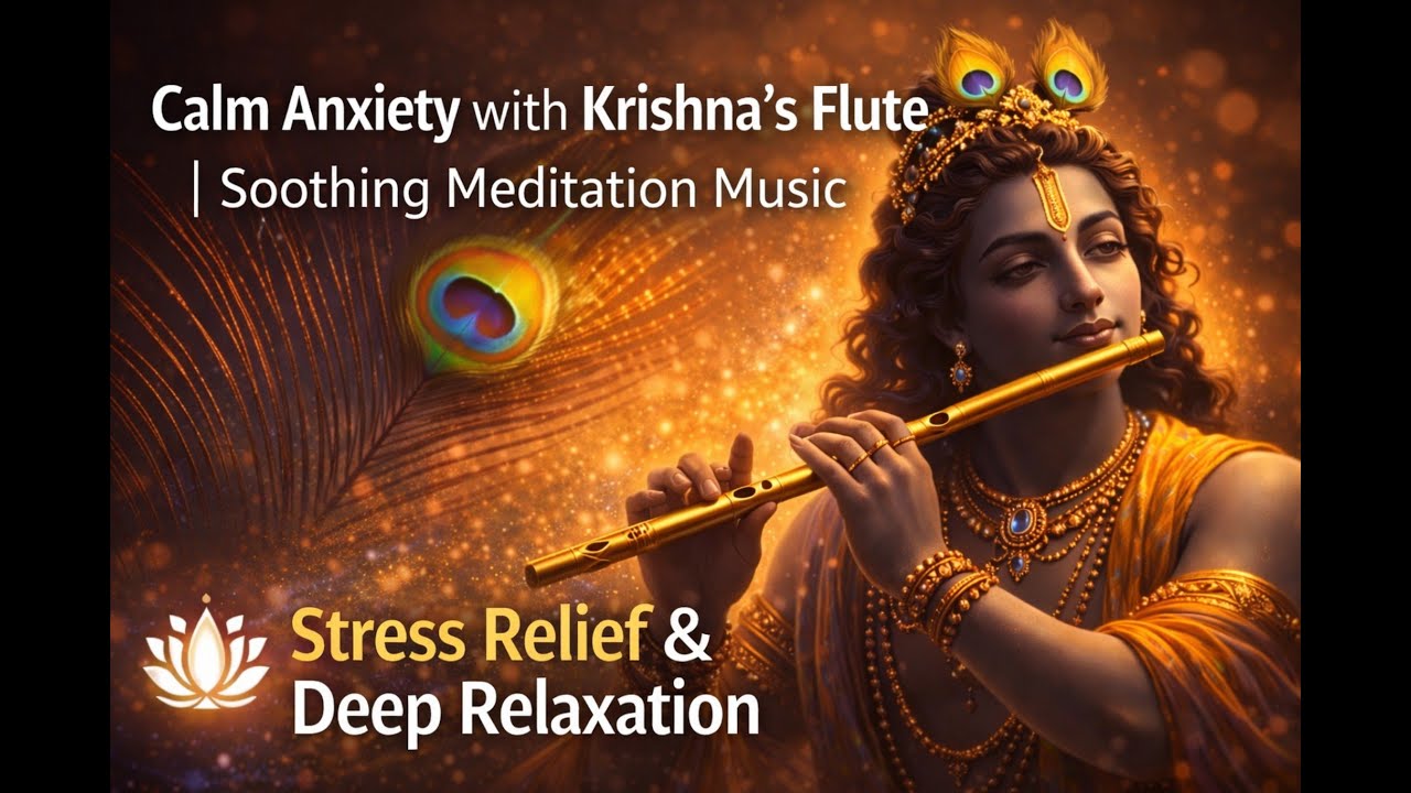 Calm Anxiety with Krishna’s Flute | Soothing Meditation Music for Stress Relief & Deep Relaxation