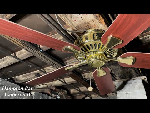 Hampton Bay Cameron II Ceiling Fan 52” (Polished Brass/Rosewood)(iMovie Edition) @Emanfan96