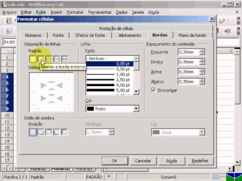 Aula de BrOffice Calc - Capítulo 11 - Formatando uma Planilha