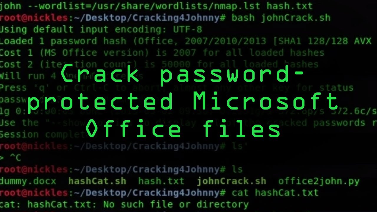 How to Crack Password-Protected Microsoft Office Files, Including Word Docs  & Excel Spreadsheets « Null Byte :: WonderHowTo