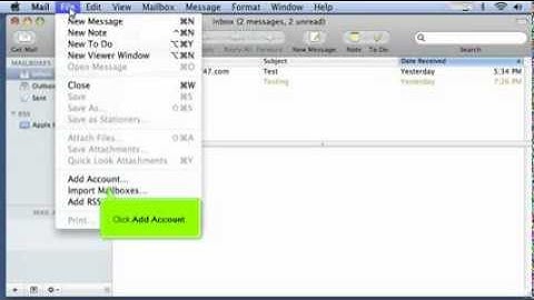 How to setup an email account using IMAP in Apple Mail