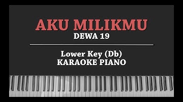 Aku Milikmu (LOWER KEY KARAOKE PIANO COVER) Dewa 19