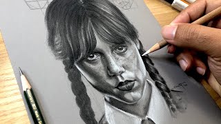 Wednesday Addams In Charcoal - Sinarty