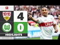 Leweling Runs The Show VFB STUTTGART VFL WOLFSBURG Highlights Matchday 24 Bundesliga