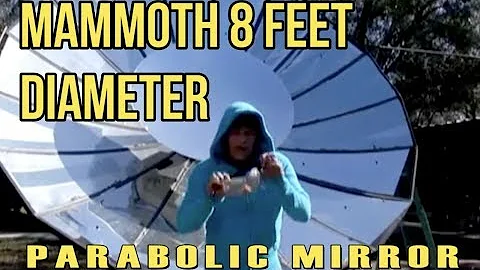 Giant Parabolic Mirror Solar Powered Steam Production Death Ray