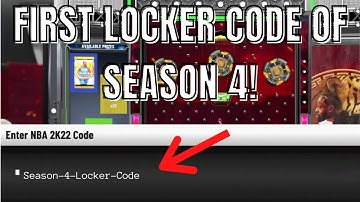 FIRST LOCKER CODE OF SEASON 4! USE IT NOW! NBA 2k22 MyTeam Locker Codes
