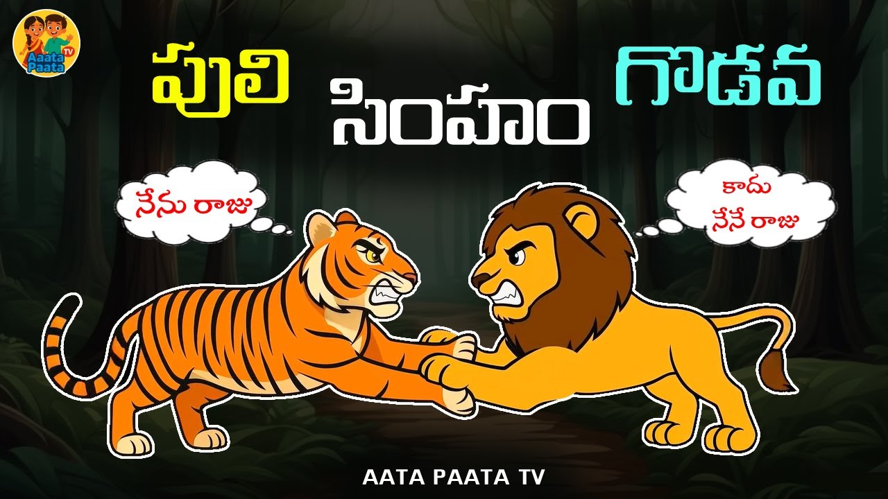 Puli Simham Godava 🐯🦁| పులి సింహం గొడవ 🐯🦁| Aata Paata TV