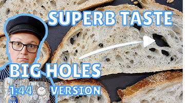 OPEN CRUMB Sourdough Bread - Fast Forward Version in 1:44 minutes.