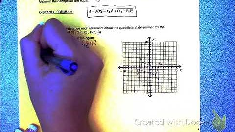 Coordinate Proof Using Distance w/ Quadrilaterals Notes