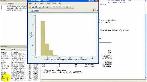 STATA Tutorials: Describing a Continuous Variable