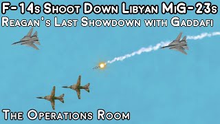 US Navy F-14s Shoot Down Two Libyan MiG-23s, 1989 - Animated