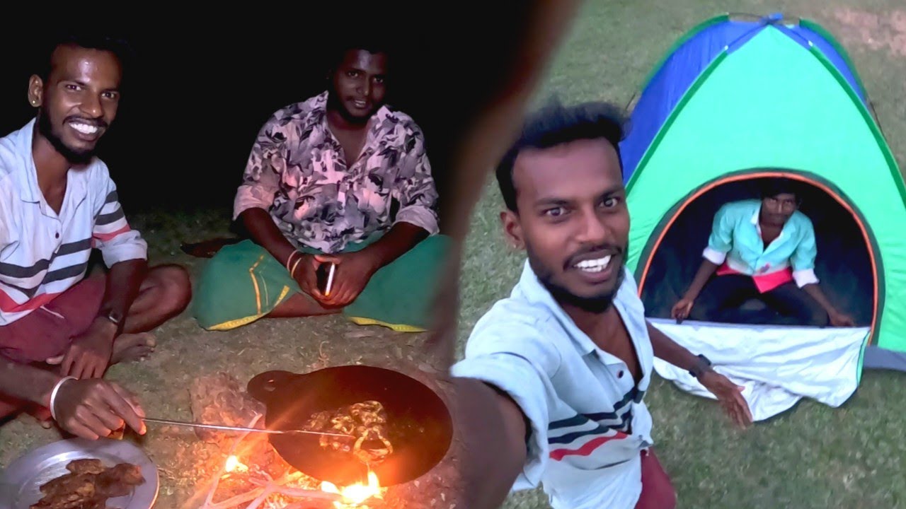 Night Camping ⛺ Hunting & Cooking.! Full Adventure 