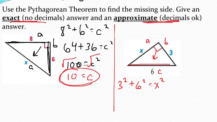 Using Pythagorean Theorem to Find the Missing Side of a Right Triangle