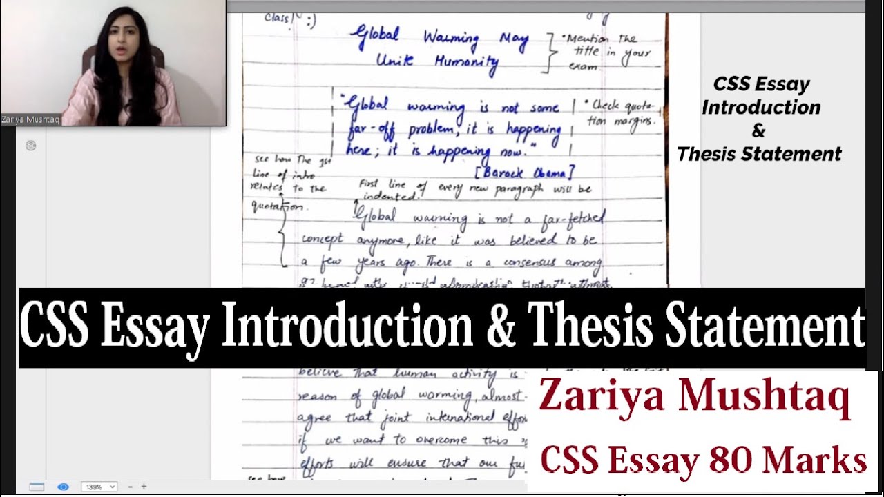 essay writing in english for css