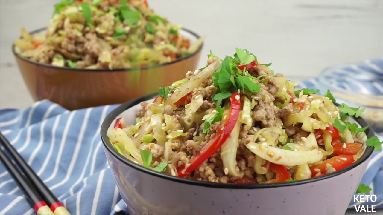 Pork Egg Roll in a Bowl - Low Carb Keto Recipe - YouTube
