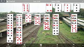 FreeCell Game #280 SOLVED Microsoft Solitaire Collection screenshot 5