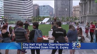 Vigil Held At City Hall For Charlottesville Victims